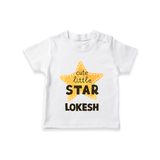 Cute Little Star Personalized TShirt - WHITE - 0-5 Months Old (Chest 17")