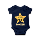 Cute Little Star Personalized Romper - NAVY BLUE - New Born (Chest 14")