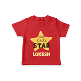 Cute Little Star Personalized TShirt - RED - 0-5 Months Old (Chest 17")