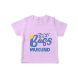 Baby Boss Boy Personalized TShirt - LILAC - 0-5 Months Old (Chest 17")