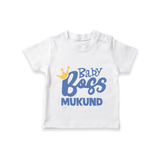 Baby Boss Boy Personalized TShirt - WHITE - 0-5 Months Old (Chest 17")