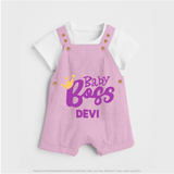 Baby Boss Girl Personalized Dungaree - BABY PINK - 0 - 5 Months Old (Chest 18")