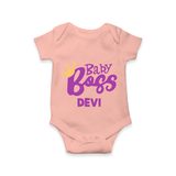 Baby Boss Girl Personalized Romper - PEACH - New Born (Chest 14")