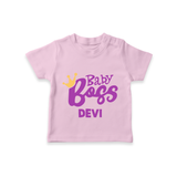 Baby Boss Girl Personalized TShirt - BABY PINK - 0-5 Months Old (Chest 17")