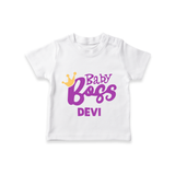 Baby Boss Girl Personalized TShirt - WHITE - 0-5 Months Old (Chest 17")