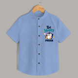 Be Happy Penguin Personalized Shirt - SKY BLUE - 0 - 6 Months Old (Chest 23")