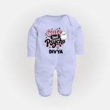 Cute But Psycho Personalized Full Body Suit - BABY BLUE - New Born (Chest 7.5")