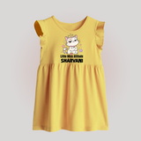 Little Miss Attitude Personalized Baby Frock - PASTEL YELLOW - 0 - 3 Months Old (Chest 17")