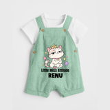 Little Miss Attitude Personalized Dungaree - MINT GREEN - 0 - 5 Months Old (Chest 18")
