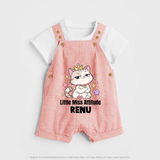 Little Miss Attitude Personalized Dungaree - PEACH - 0 - 5 Months Old (Chest 18")