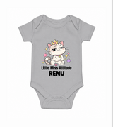 Little Miss Attitude Personalized Romper - GREY - New Born (Chest 14")