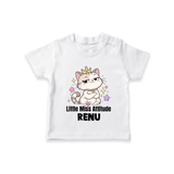 Little Miss Attitude Personalized TShirt - WHITE - 0-5 Months Old (Chest 17")