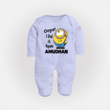 Oops! I Did It Again Personalized Full Body Suit - BABY BLUE - New Born (Chest 7.5")