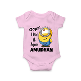 Oops! I Did It Again Personalized Romper - BABY PINK - New Born (Chest 14")