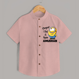 Oops! I Did It Again Personalized Shirt - PEACH - 0 - 6 Months Old (Chest 23")