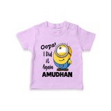 Oops! I Did It Again Personalized TShirt - LILAC - 0-5 Months Old (Chest 17")
