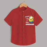 Oops! I Did It Again Personalized Shirt - RED - 0 - 6 Months Old (Chest 23")