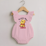 Too Cute To Blame Personalized Romper Frock - BABY PINK - 0 - 3 Months Old (Chest 19")