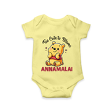 Too Cute To Blame Personalized Romper - PASTEL YELLOW - New Born (Chest 14")