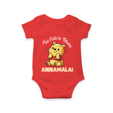 Too Cute To Blame Personalized Romper - RED - New Born (Chest 14")