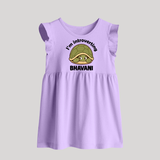 I'm Introverting Personalized Baby Frock - LILAC - 0 - 3 Months Old (Chest 17")