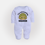 I'm Introverting Personalized Full Body Suit - BABY BLUE - New Born (Chest 7.5")