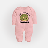 I'm Introverting Personalized Full Body Suit - BABY PINK - New Born (Chest 7.5")