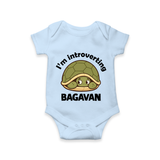 I'm Introverting Personalized Romper - BABY BLUE - New Born (Chest 14")