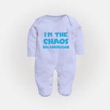 I'm The Chaos Personalized Full Body Suit - BABY BLUE - New Born (Chest 7.5")