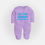 I'm The Chaos Personalized Full Body Suit - LILAC - New Born (Chest 7.5")