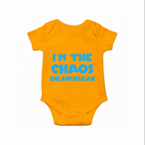 I'm The Chaos Personalized Romper - CHROME YELLOW - New Born (Chest 14")