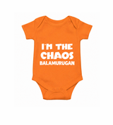 I'm The Chaos Personalized Romper - ORANGE - New Born (Chest 14")