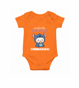 Perfectly Imperfect Personalized Romper - ORANGE - New Born (Chest 14")