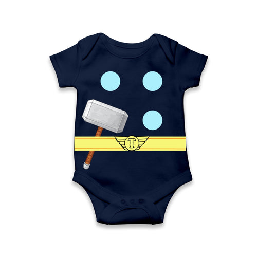 Thunder Bringer Baby Romper Superhero Hammer Print Bodysuit for Infants
