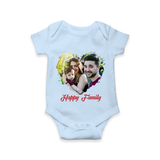 Happy Family Romper/Onesie | Personalized Family Romper/Onesie for Kids - BABY BLUE - New Born (Chest 14")