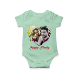Happy Family Romper/Onesie | Personalized Family Romper/Onesie for Kids - MINT GREEN - New Born (Chest 14")