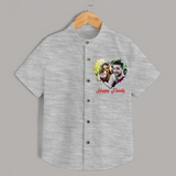 Happy Family Shirt | Personalized Family Shirt for Kids - GREY - 0 - 6 Months Old (Chest 23")