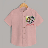Happy Family Shirt | Personalized Family Shirt for Kids - PEACH - 0 - 6 Months Old (Chest 23")
