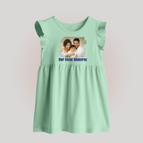 Our Little Universe Baby Frock | Custom Family Baby Frock Celebrating Your Little World - MINT GREEN - 0 - 3 Months Old (Chest 17")
