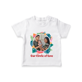 Our Circle of Love T-shirt | Personalized Family T-shirt for Bonded Families - WHITE - 0-5 Months Old (Chest 17")