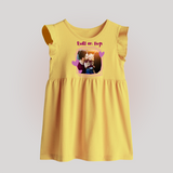 Built on Hugs Baby Frock | Custom Family Baby Frock for Love and Warmth - PASTEL YELLOW - 0 - 3 Months Old (Chest 17")