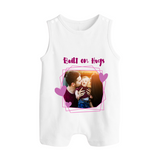 Built on Hugs Romper suit/Sleeveless Romper | Custom Family Romper suit/Sleeveless Romper for Love and Warmth - WHITE - 0 - 5 Months Old (Chest 18")