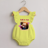 Built on Hugs Romper Frock | Custom Family Romper Frock for Love and Warmth - PASTEL YELLOW - 0 - 3 Months Old (Chest 19")