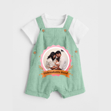 Unbreakable Bond Dungaree Set | Personalized Family Dungaree Set for Strong Connections - MINT GREEN - 0 - 5 Months Old (Chest 18")