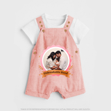 Unbreakable Bond Dungaree Set | Personalized Family Dungaree Set for Strong Connections - PEACH - 0 - 5 Months Old (Chest 18")