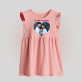The Heart of My World Baby Frock | Custom Family Baby Frock for Loved Ones - BABY PINK - 0 - 3 Months Old (Chest 17")