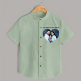The Heart of My World Shirt | Custom Family Shirt for Loved Ones - MINT GREEN - 0 - 6 Months Old (Chest 23")