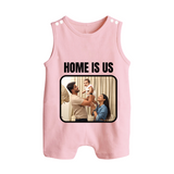 Home is Us Romper suit/Sleeveless Romper | Custom Family Romper suit/Sleeveless Romper for Family Pride - BABY PINK - 0 - 5 Months Old (Chest 18")