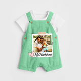 My Backbone Dungaree Set | Personalized Family Dungaree Set Honoring Loved Ones - GREEN - 0 - 5 Months Old (Chest 18")