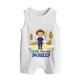 Future Farmer Romper Suit | Profession-Themed Name Romper Suit - WHITE - 0 - 5 Months Old (Chest 18")